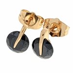 gold plated earrings with exclusive cubic zirconia