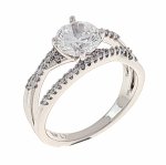 gold ring 17,00mm. gold-plated engagement xuping
