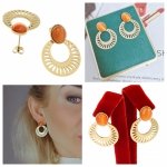 gold earrings made of stainless steel