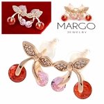 exclusive swarovski gold-plated earrings