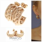 gold plated earrings with exclusive cubic zirconia