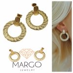 gold earrings made of stainless steel