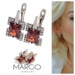 gold plated earrings with exclusive cubic zirconia