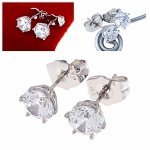 gold plated earrings with exclusive cubic zirconia