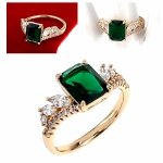 gold ring 18,60mm. gold-plated engagement xuping