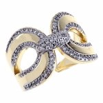 gold ring 17,00mm. gold-plated engagement xuping
