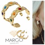 gold earrings made of stainless steel