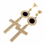 gold earrings made of stainless steel