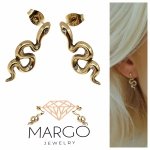 gold earrings made of stainless steel
