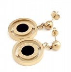 gold earrings made of stainless steel
