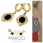 gold earrings made of stainless steel