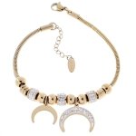 BRACELET GOLD CELEBRITY STAINLESS STEEL