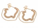 gold plated earrings with exclusive cubic zirconia