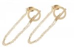 gold earrings made of stainless steel
