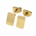 gold earrings made of stainless steel