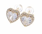 gold plated earrings with exclusive cubic zirconia