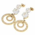 gold earrings made of stainless steel
