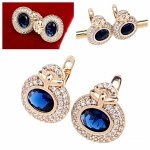 exclusive swarovski gold-plated earrings