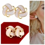 gold earrings made of stainless steel
