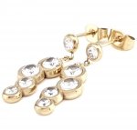 gold earrings made of stainless steel