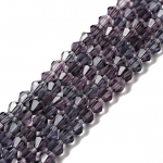 Glass beads faceted strands