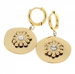 gold earrings made of stainless steel
