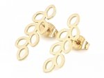 gold earrings made of stainless steel