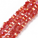 Glass beads faceted strands