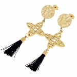 gold earrings made of stainless steel