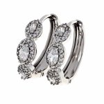 gold plated earrings with exclusive cubic zirconia