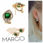 gold plated earrings with exclusive cubic zirconia