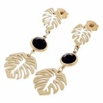 gold earrings made of stainless steel