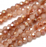 Glass beads faceted strands