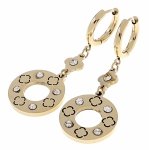 gold earrings made of stainless steel