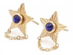 gold earrings made of stainless steel