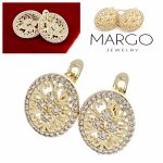 gold plated earrings with exclusive cubic zirconia
