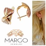 gold plated earrings with exclusive cubic zirconia