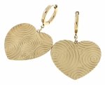gold earrings made of stainless steel