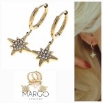 gold earrings made of stainless steel
