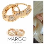 gold plated earrings with exclusive cubic zirconia