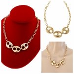 4947 Złoty łańcuszek stal chirurgiczna 316L nierdzewna 48cm naszyjnik