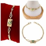 1335 Bransoletka elegancka złota 19cm pozłacana 14k Xuping Austrian Crystal