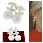 4098 Kolczyki złote pozłacane wiszące 14K cyrkonie Viki Lady