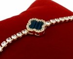 3747 Bransoletka elegancka złota 17+3cm pozłacana 14k koniczyna marokańska