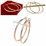 3031c Kolczyki złote pozłacane 18k Xuping wiszące koła 3,4cm