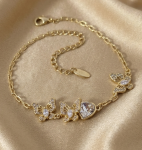 325d Bransoletka elegancka złota 16+5cm pozłacana 14k cyrkonie Austrian Crystal