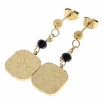 4536 Kolczyki złote stal chirurgiczna wiszące celebrytki