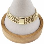 2525 Bransoletka elegancka złota 17+3cm pozłacana 14k 