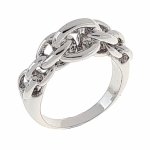 1746h Pierścionek 18,00mm srebrny zaręczynowy pozłacany białym złotem Xuping