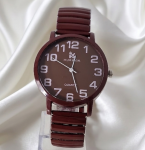 3156 Zegarek brązowy czekoladowy cna gumce rozciągliwy Kurren